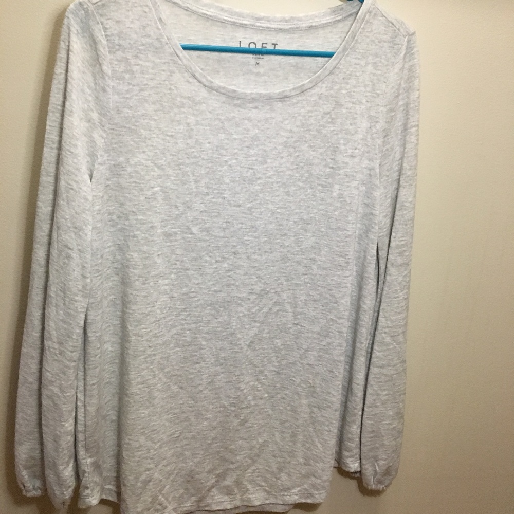 LOFT Tan Cotton Blouse